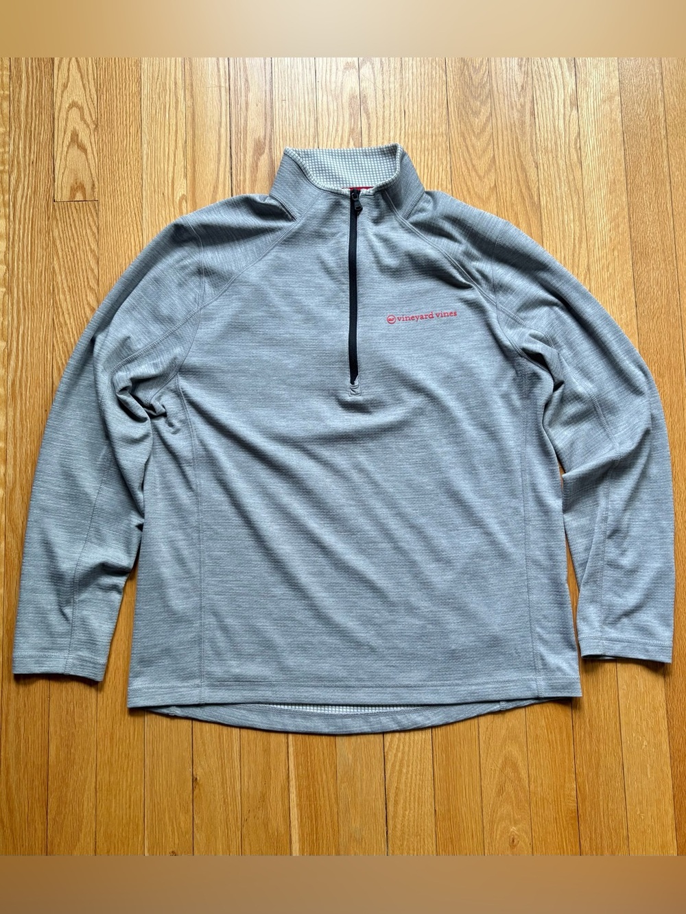 Vineyard Vines Men’s 1/4 Zip Up Performance Pullover Medium Gray Solid
